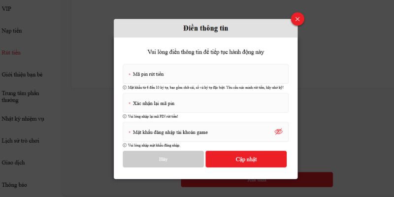 Rút tiền về túi miễn phí